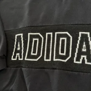 Adidas Sweater Womens Size XL Pullover V Neck Collegiate Stripe Knit Logo Black thumbnail 2