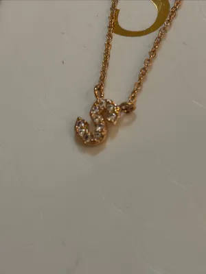 NWT- simply southern initial ‘S’ necklace sparkle gold thumbnail 3