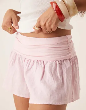 ASOS mango pink linen shorts  thumbnail 1