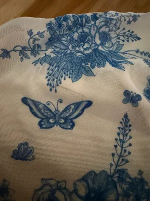 Floral Strapless Mini Dress Blue thumbnail 3