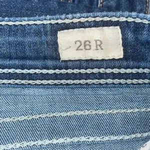 BKE denim Stella distressed jeans bootcut size 26x31 1/2 lighter western country thumbnail 8