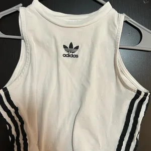 Adidas White Tank Top with Black Stripes thumbnail 4