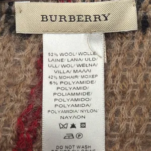 Burberry Women's Poncho Wool Mohair Blend Size M based on Measurements Luxury thumbnail 2