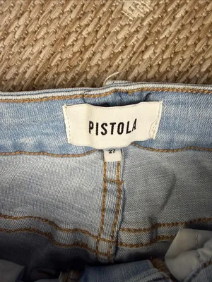 pistola Light Wash Distressed Skinny Jeans thumbnail 2