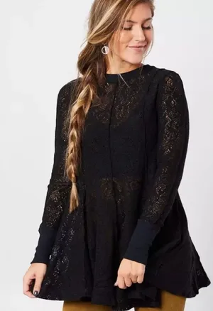 Free People Coffee in the Morning Tunic thumbnail 1