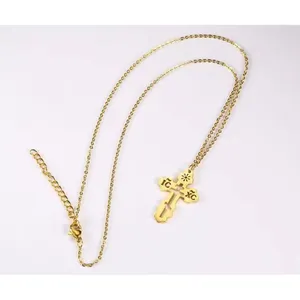Boutique Orthodox Christian Cross Necklace Religious IC XC Pendant Gold Plated 316L 18-20 thumbnail 12