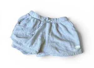 Old Navy Fleece Lounge Shorts Heather Gray Bear Logo Drawstring Pockets Sz M thumbnail 1