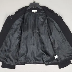Pendleton Black Wool Jacket Women’s Button Front Ruffle Collar Classic Size Med thumbnail 13