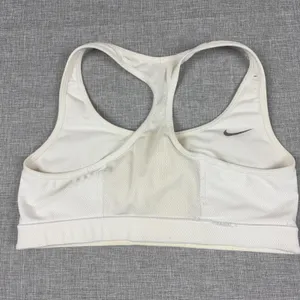 Nike Sports Bra‎ Womens S White Racerback Dri-FIT Mesh Wireless Breathable thumbnail 4