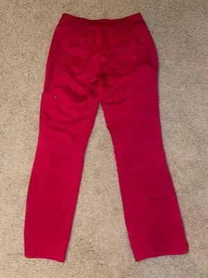 Red Healing Hands Scrub Pants  thumbnail 2