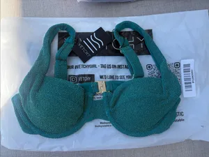 Sparkle Teal Underwire Bikini Top thumbnail 5
