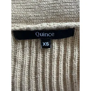QUINCE 100% Organic Cotton‎ Oversized Ribbed Camel Brown Cardigan XS thumbnail 7
