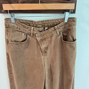The Ragged Priest Alina Low Rise Baggy Brown Crossover‎ Waist Jeans Size 26 thumbnail 2