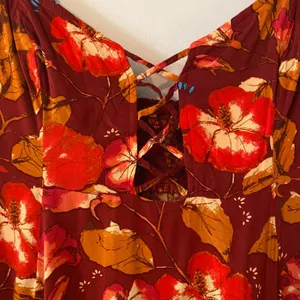 Free People Intimately Red Floral Fairycore Coquette Sleeveless Mini Dress XS thumbnail 5