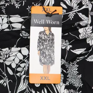 NWT Well Worn Women's Collared Midi Dress with Pockets 1749069 S Black Print thumbnail 9