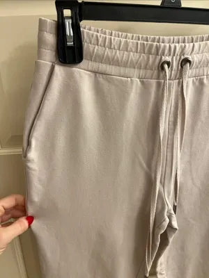 Banana Republic Light Taupe Drawstring Joggers thumbnail 2
