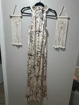 Nwt Slouchy Boho Halter Neck Maxi Dress Multiple thumbnail 2