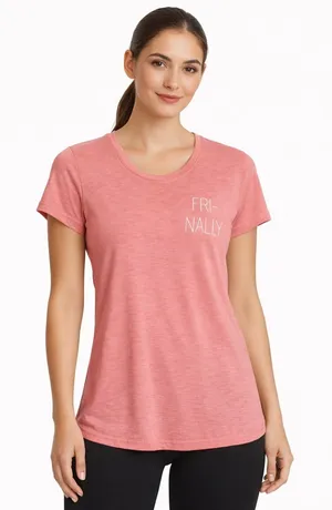 Wallflower Coral Short Sleeve Tee Pink Size M thumbnail 1