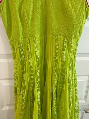 Indian Party Dress Partywear Lime Green Size M thumbnail 11