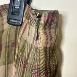 Lauren Ralph Lauren Plaid Ruffle-Trim Georgette Skirt Green Farm Olive 10 NWT thumbnail 6