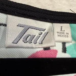 VTG Tail‎ L Pop Art Tank Top Tennis Graphic Pink Eclectic Sporty Vibrant 80s 90s thumbnail 5