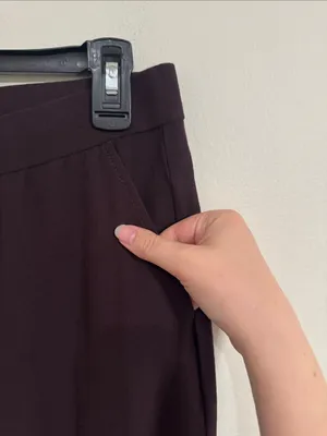 Eileen Fisher Easy Fit Cassis Washable Stretch Crepe Straight Ankle Pants size S thumbnail 7