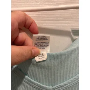 Old Navy Vintage Y2K Light Blue Ribbed Sheer Cami Tank Top Fall 04 Womens Medium thumbnail 5