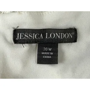 Jessica London Womens Dress White‎ Lace Short Sleeve Handkerchief Hem Size 20W thumbnail 5