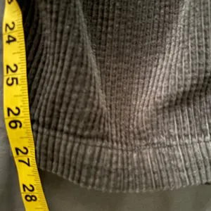 Aerie Charcoal Gray Corduroy Wide‎ Leg Pants Small Drawstring Elastic Waist thumbnail 6