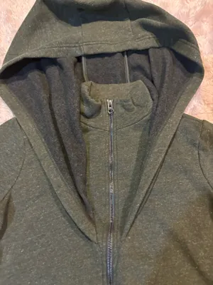 Alo Yoga Hooded Zip up Sweatshirt Size Small Green thumbnail 2