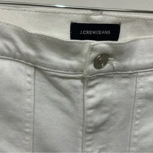 454 J.Crew | EUC White High-Rise Utility Straight Leg Crop Jeans (Size 27P) thumbnail 9