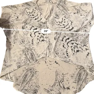 ASTR The Label Cream & Black Animal Print High Low‎ Shear Tunic Top Size S thumbnail 7