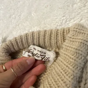 Women Virgin Wool Cream Knit Cardigan S Grandma Granola Soft Scandi Cottage Soft thumbnail 6