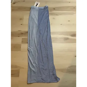 Naked Wardrobe NWT Women Small Powder Blue Glitter Two-Tone Maxi Skirt thumbnail 2