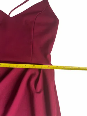 Lulus Forever Your Girl Sz S Wine Red Bodycon Mini Strappy Wrap Dress thumbnail 10