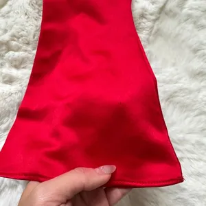 House of CB Fit and Flare Long Sleeve Satin Mini Dress S - Red thumbnail 4