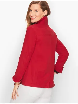 Talbots Red Cotton Twill Utility Field Jacket, Size M (21” PTP) thumbnail 9