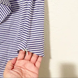Venus Striped Ruffle‎ Top | Coastal Granddaughter | Cottagecore Preppy Size 12 thumbnail 5