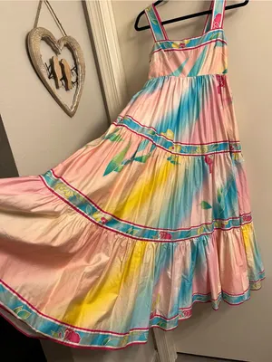 Hunter Bell Rita Cotton Tiered Dress Size XS thumbnail 7