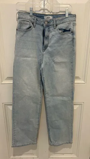 Light Blue Women’s Boyfriend Jeans - Casual Straight Fit thumbnail 1