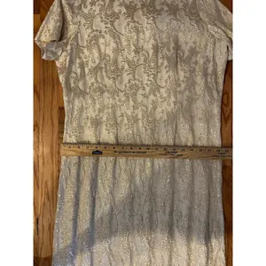 VTG. 1950's Gold CUSTOM MADE - Brocade‎ shift Dress And Jacket Medium thumbnail 6
