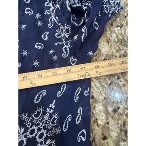 Sundance Brieia Bandana Print Sheer Button Front Dress Size Medium Paisley thumbnail 9