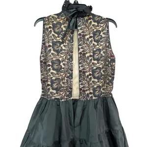 Vintage Lillie Rubin Evening Gown XS-S Black Lace Taffeta‎ Romantic Victorian thumbnail 10