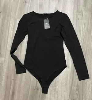 Black Long Sleeve Bodysuit Shirt Size XS thumbnail 1