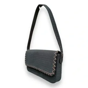 Stuart‎ Weitzman Handbag Solid Green Textured Shoulder Bag Purse with Dust Bag thumbnail 2
