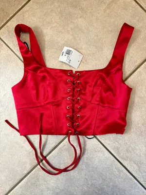 New Red Forever 21 Corset thumbnail 1