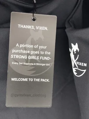 Gym Vixen Black Logo Strappy Fitness Activewear Workout Gym Crop Tank Top NWT thumbnail 5