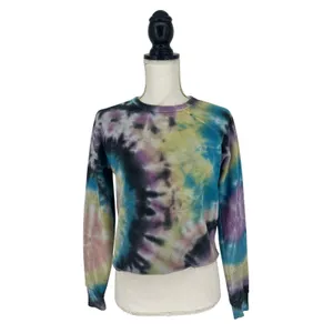 Mother Denim‎ The Hugger Swirling Secrets Tie Dye Sweatshirt XS thumbnail 2