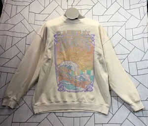 Billabong Sweatshirt Size Medium Cream Natural Mystic Graphic‎ Pullover thumbnail 1