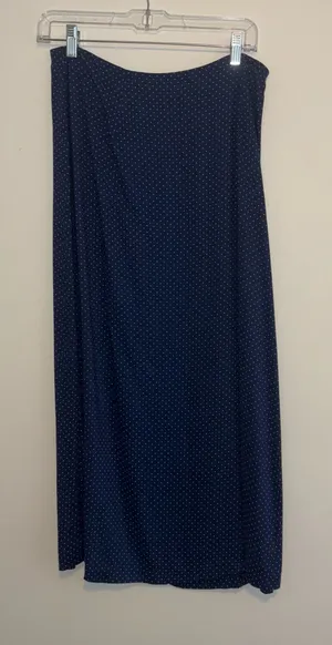 Samantha Lee Blue & White Polka Dot Maxi Skirt thumbnail 2